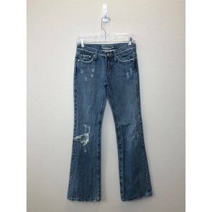 Miss Me Womens Distressed Bootcut Jeans Blue Sz 26